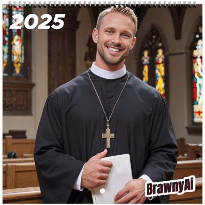 BrawnyAi 2025 Red Cap Jock Wall calendars (US & CA)
